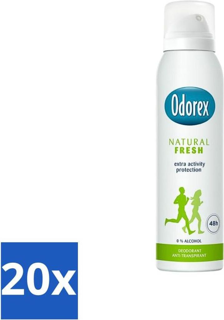 Odorex Deodorant Spray Natural Fresh 150 ml - Vorteilspack - 20 Stücke