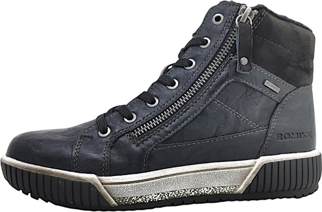 Romika Damenschuhe Stiefel Schnürer Schnürstiefel Schwarz Freizeit, Schuhgröße:42 EU