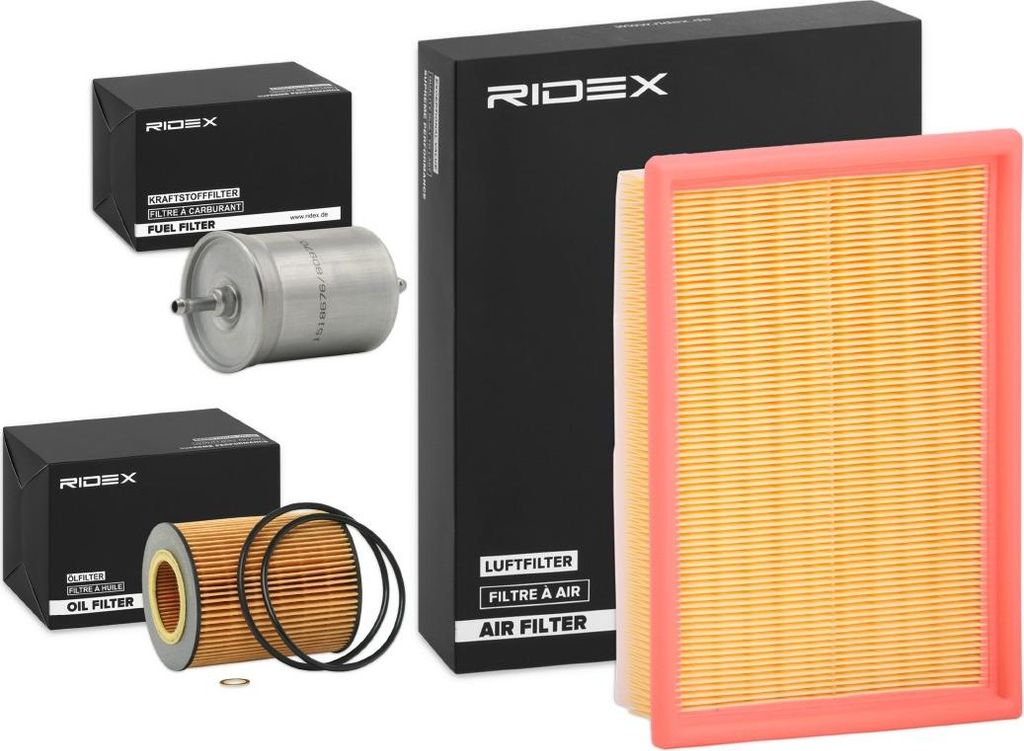 RIDEX Filterset Inspektionspaket Filtersatz für BMW 3 Coupe (E46) 5 Touring (E39) 3 Limousine (E36) 3 Coupe (E36) 3 Cabrio (E36)