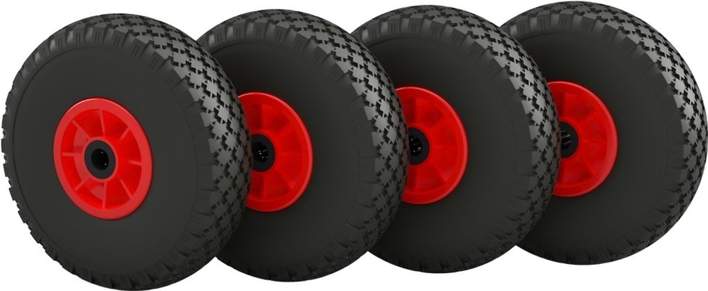 4 x PolyurethanRad Ø 260 mm 3.00-4 Nadellager Ersatzrad Produktbild 1