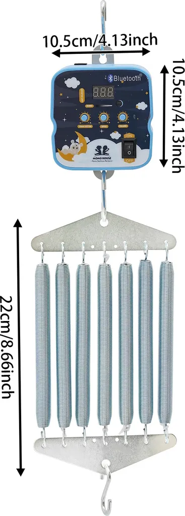 Balancelle électrique pour berceau avec télécommande et mode vibration