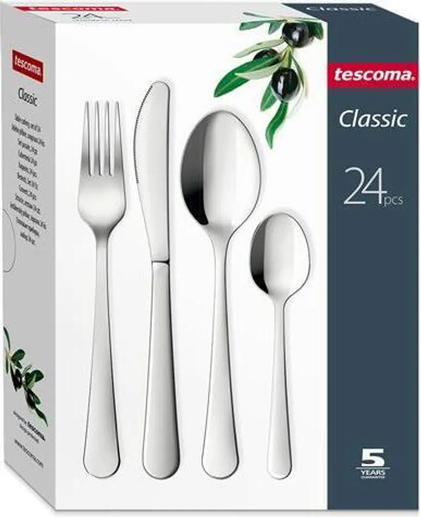 Set 24 Posate da Tavola Acciaio Inox Professionali per Famiglia