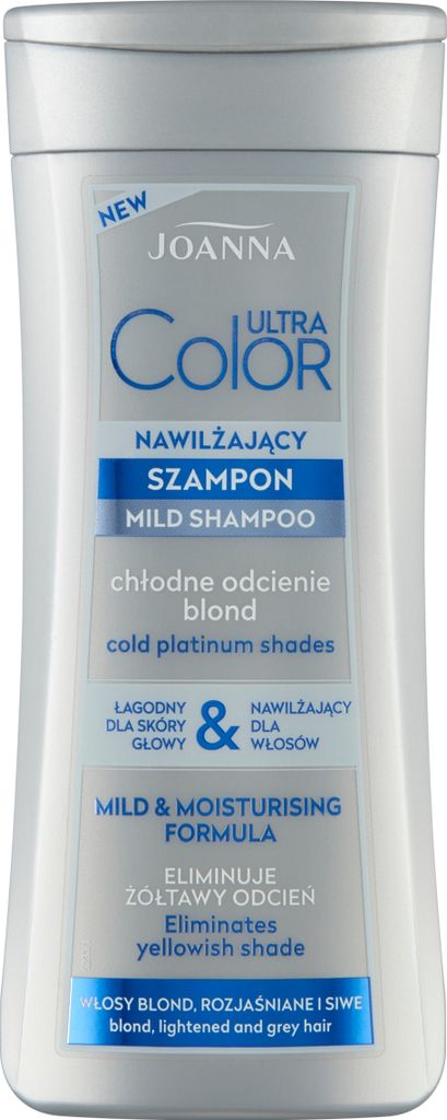 JOANNA Ultra Color Shampoo for Women Color Enhancing Shampoo Neutralizing Unwanted Yellow Tones Hair Detangling Cool Blonde 400ml