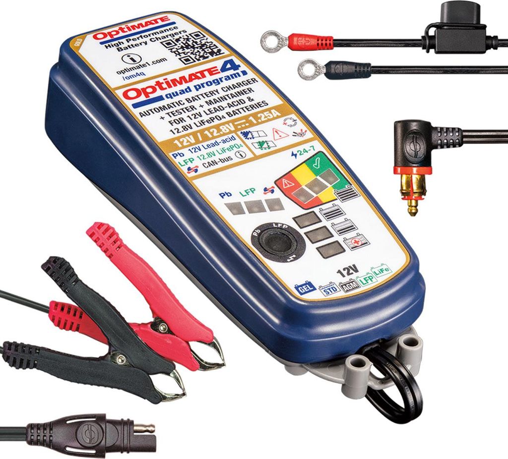 Caricabatterie OptiMate 4 Quad Program Premium 12V 1.25A Immagine del prodotto 