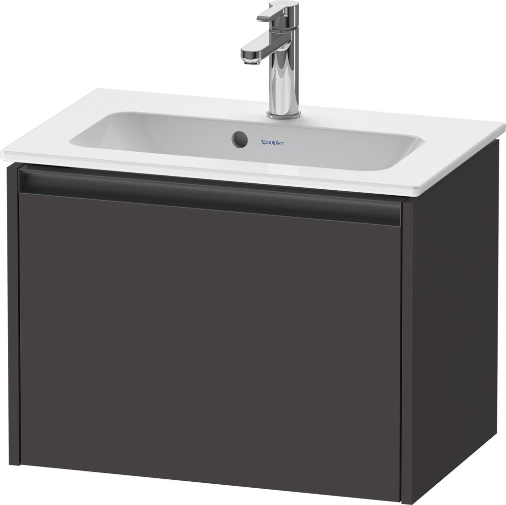 Duravit Ketho.2 Wastafelonderkast 61x39x44 cm Supermat Grafiet