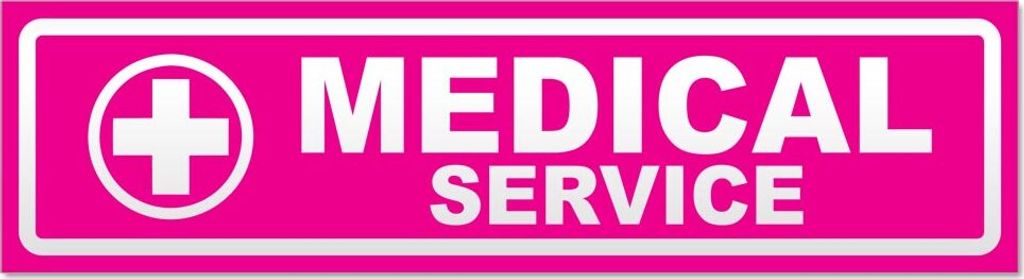 Medical Service Kreuz invertiert Magnetschild Schild magnetisch