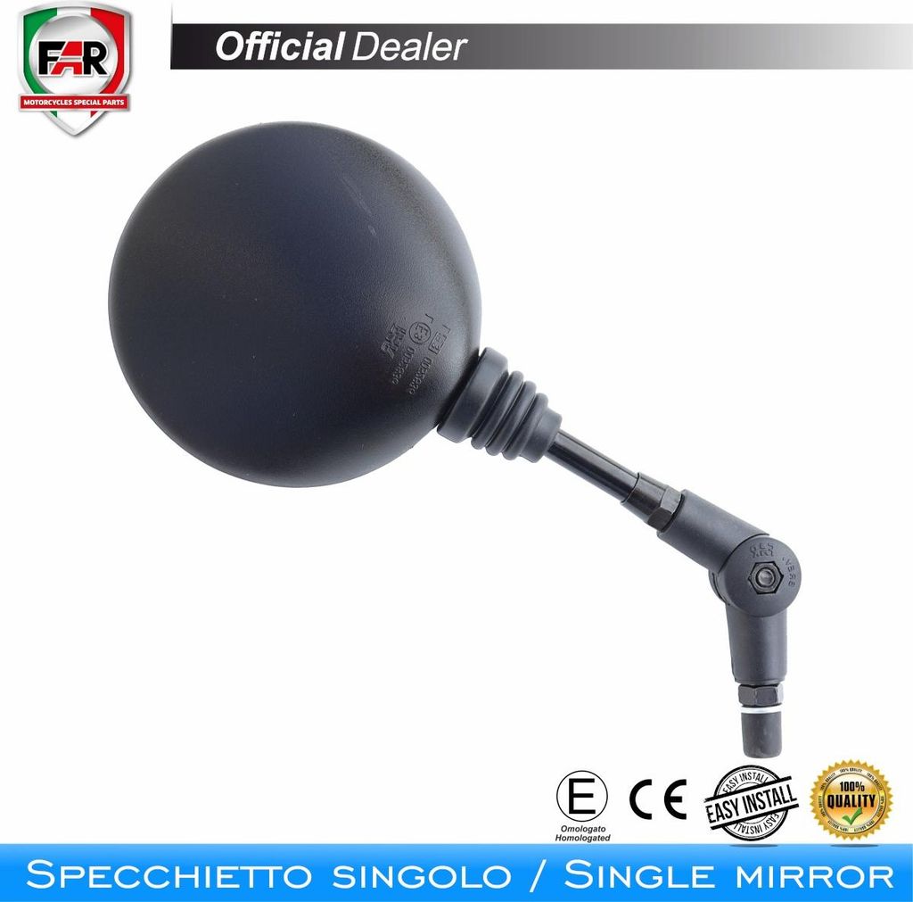 FAR 1819 umkehrbarer schwarzer Lenker Spiegel genehmigt