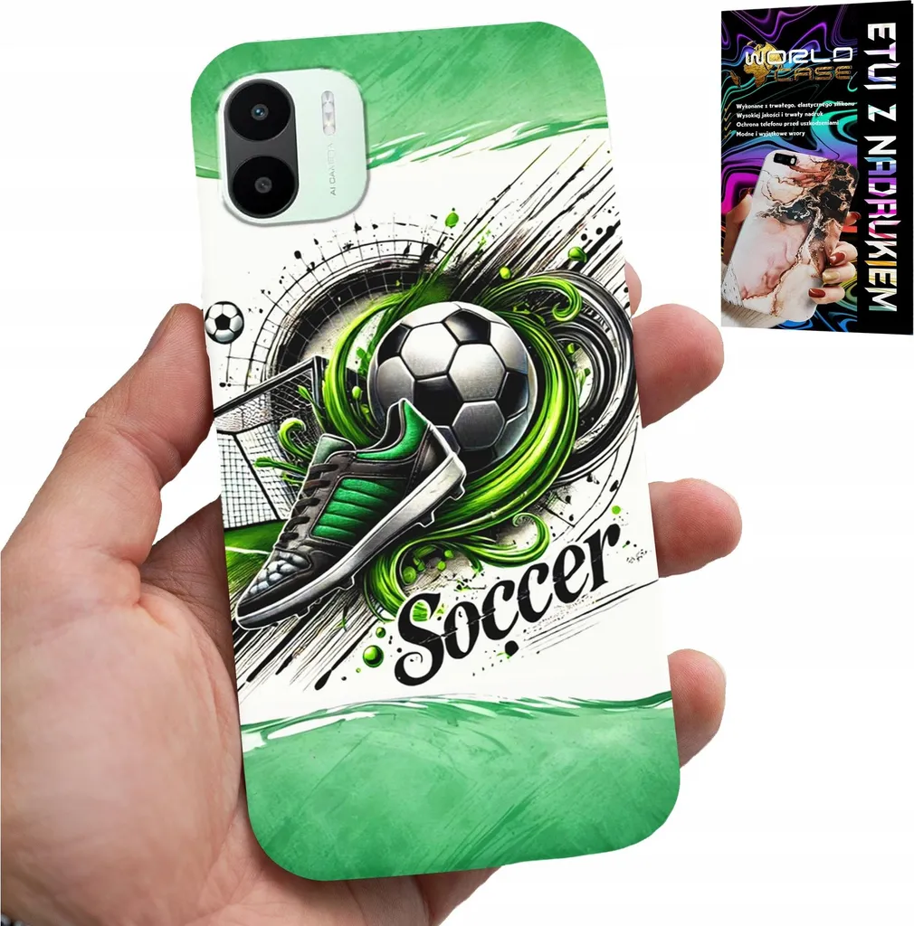 Cover Xiaomi Redmi A1 Calcio + Pellicola Vetro: Offerta Kit Completo