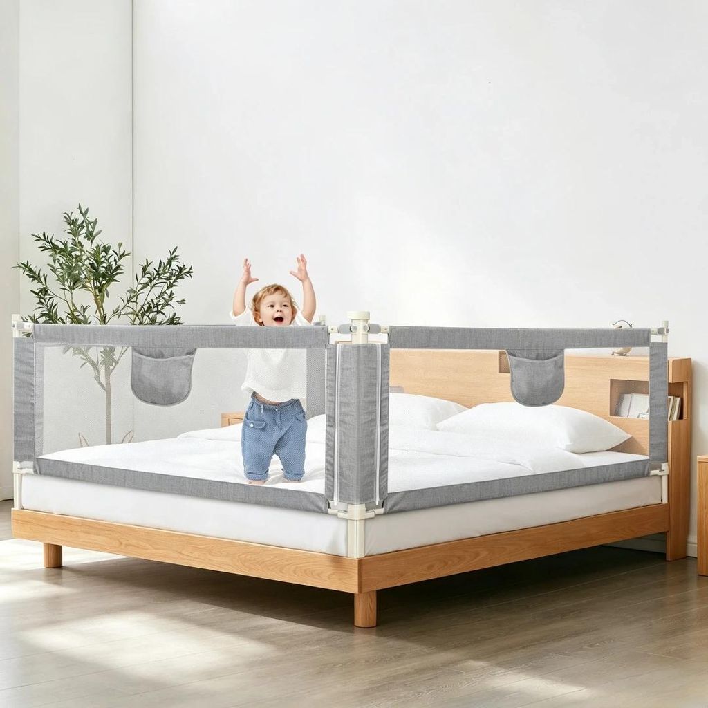 2 côtés barrière de lit bébé enfants barrière de lit Image du produit 