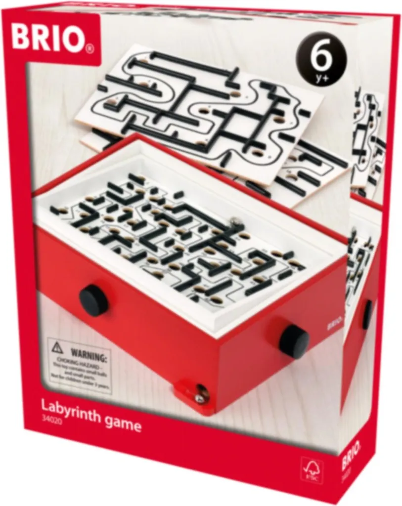 Jeu de labyrinthe BRIO inclinable avec 2 plaques de jeu modulables