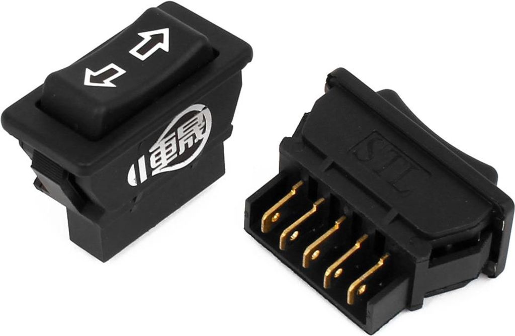 DC 12V Bouton Lève Vitre 5 Broches 20A DPDT Momentané Image du produit 