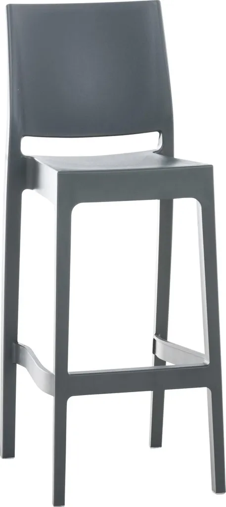 Tabouret de bar Maya au design scandinave avec pieds en métal noir mat