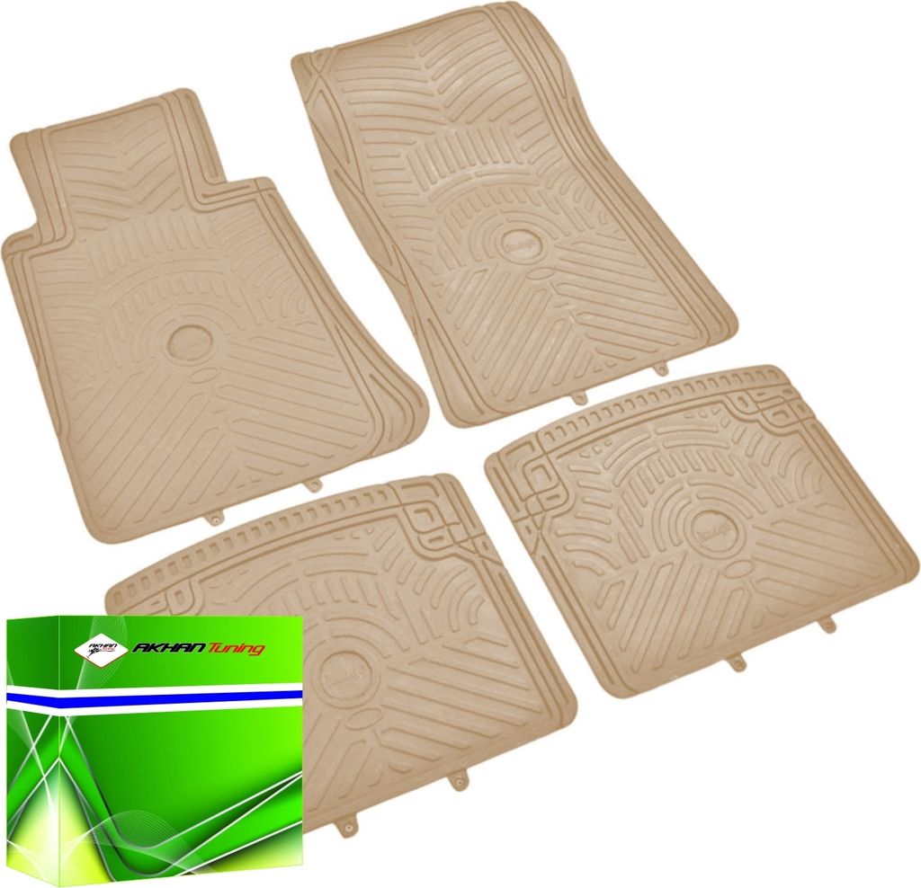 DK0202 - Lux Semi Gummi Fussmatten 4 Tlg Beige
