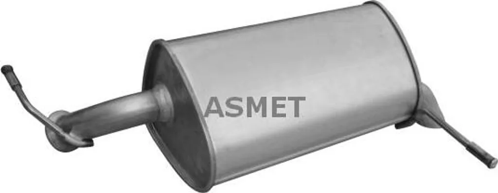 Silencieux arrière ASMET 8094 en acier aluminé haute résistance pour 407