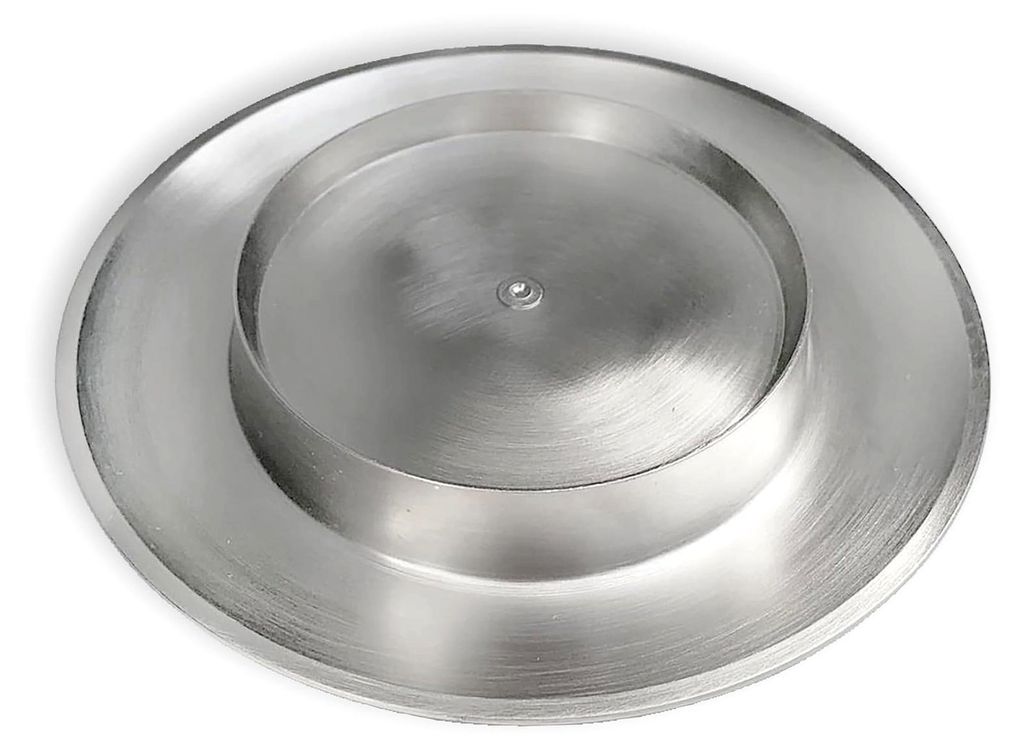 Kerzenteller Middle | moderner Kerzenleuchter | für Kerzen bis 7 cm Durchmesser | aus Messing | Durchmesser 12 cm | Farben Silber
