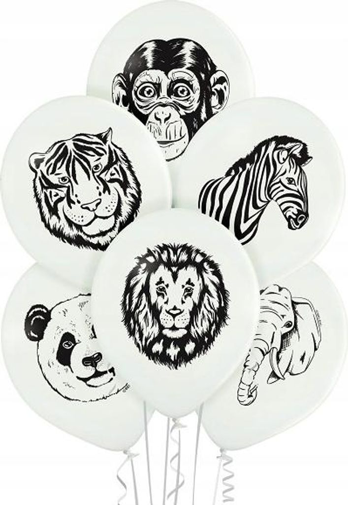 Luftballons - Wildtiere - 6er-Pack