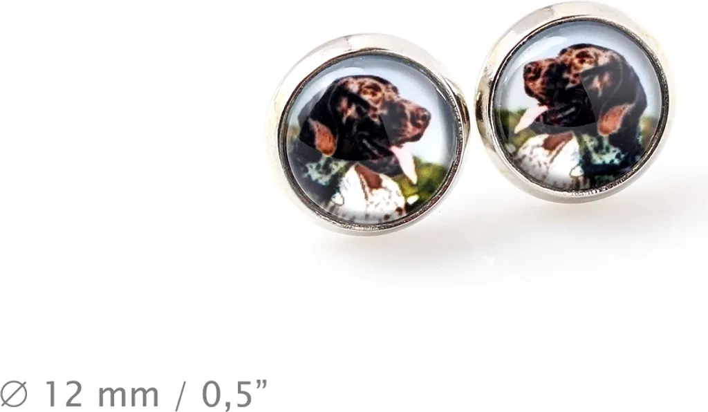 English Pointer, Pointer inglese - Set di gioielli con la tua foto, gioiello per donna, prodotto artigianale, prodotto realizzato a mano con passione per il marchio Art-Dog.