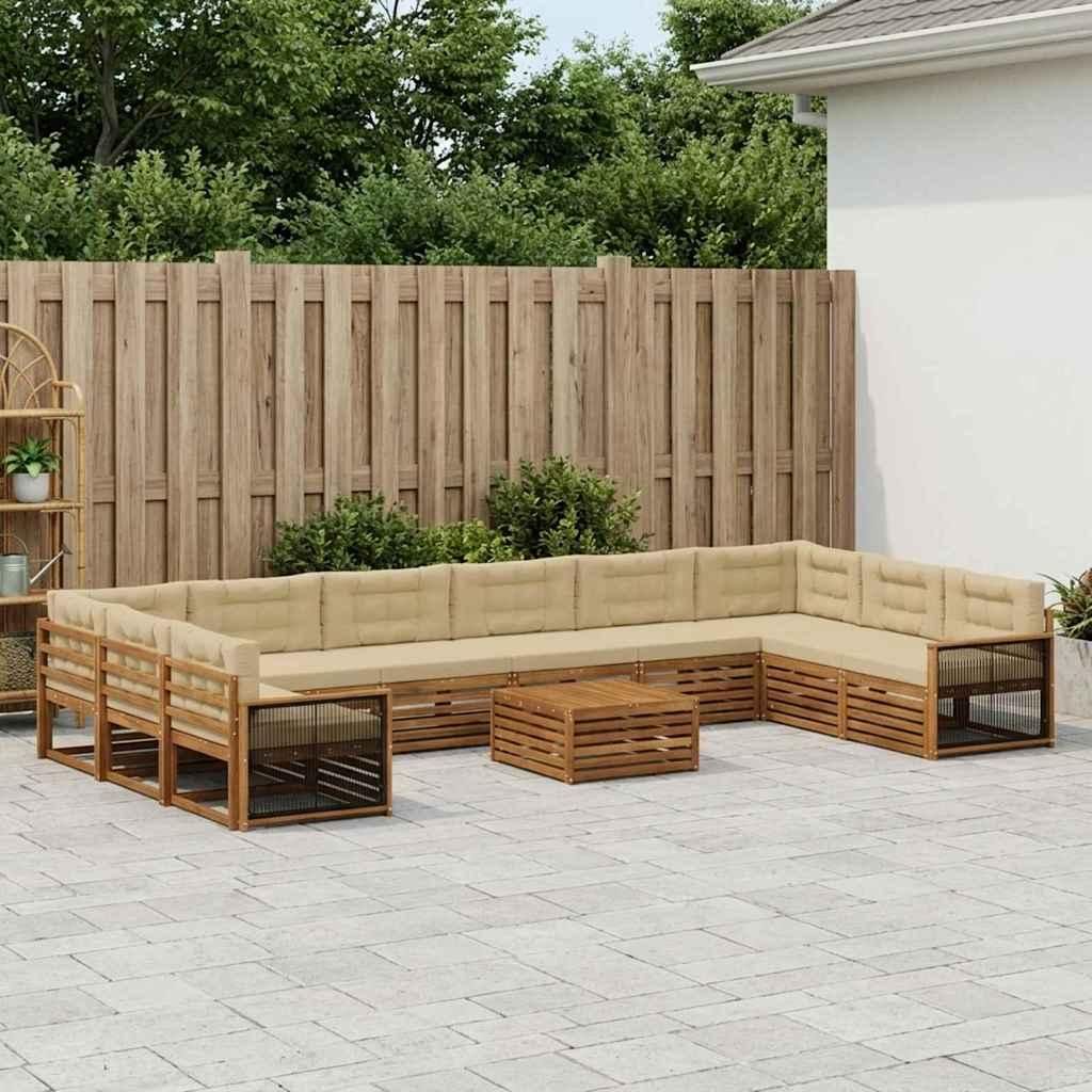 Möbel Sofagarnituren mit Kissen 11 pcs Massivholz AkazieGartensofas - Gartensofas c1555