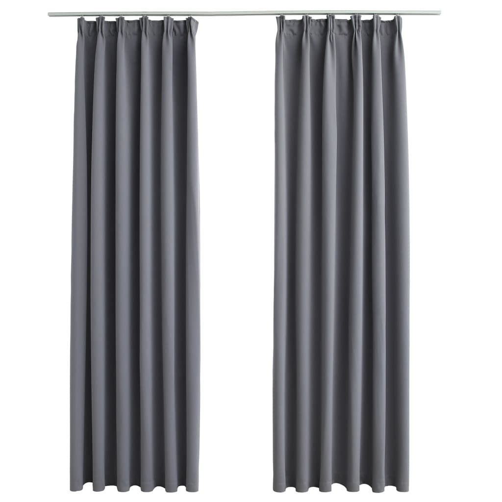 Möbel Verdunkelungsvorhänge - Sonnenschutz - schwere Qualität - mit Haken 2er-set - multifunktional& Moderne - Grau 140x175cm - Gardinen & Vorh...
