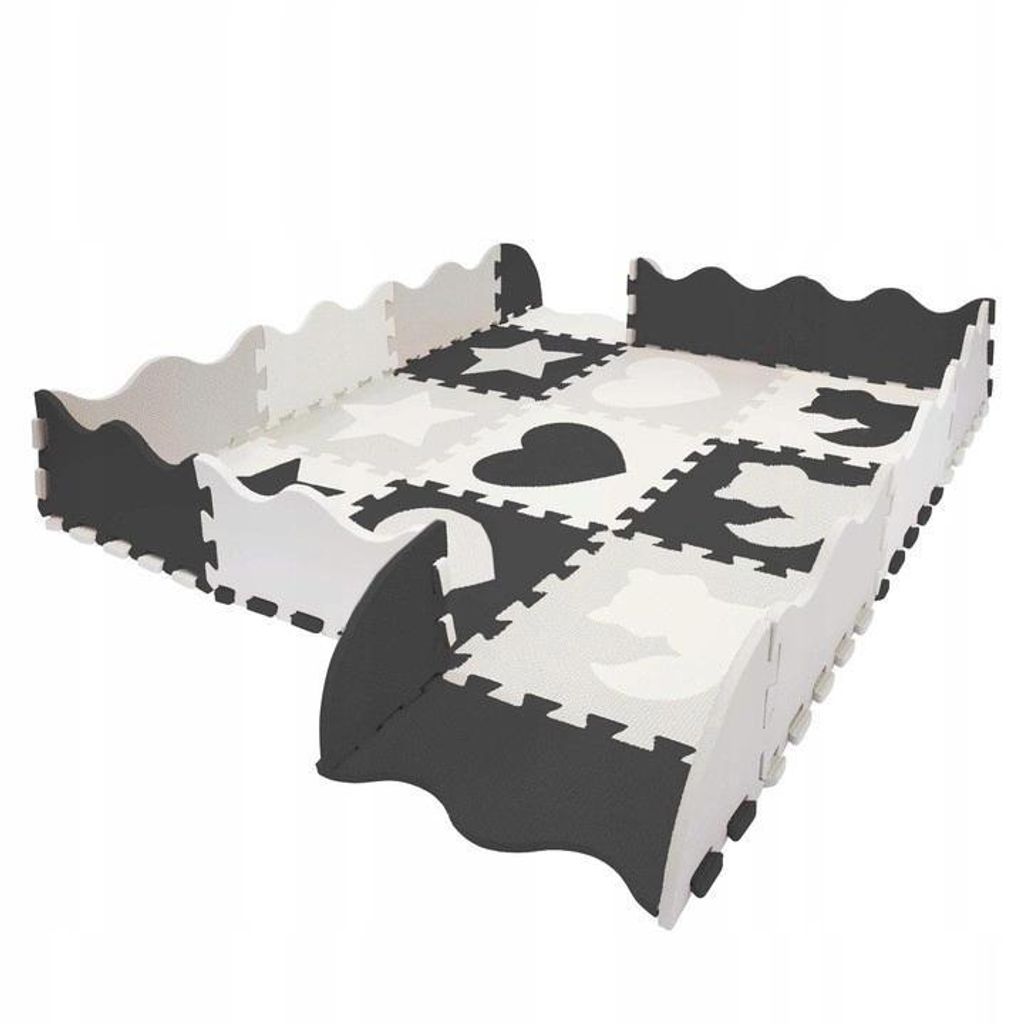 4FIZJO Kinder Puzzlematte 120 x 120 cm aus EVA, mit Rahmen, Produktbild 