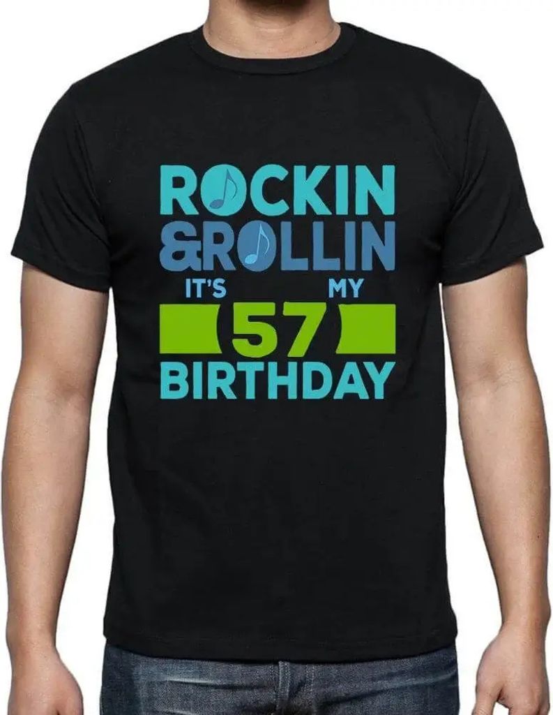 Herren Grafik T-Shirt Rockin' & rollin' es ist mein Geburtstag 57 – Rockin' & Rollin', It's My Birthday 57 – Geschenk 57. Geburtstag Jahrestag 57