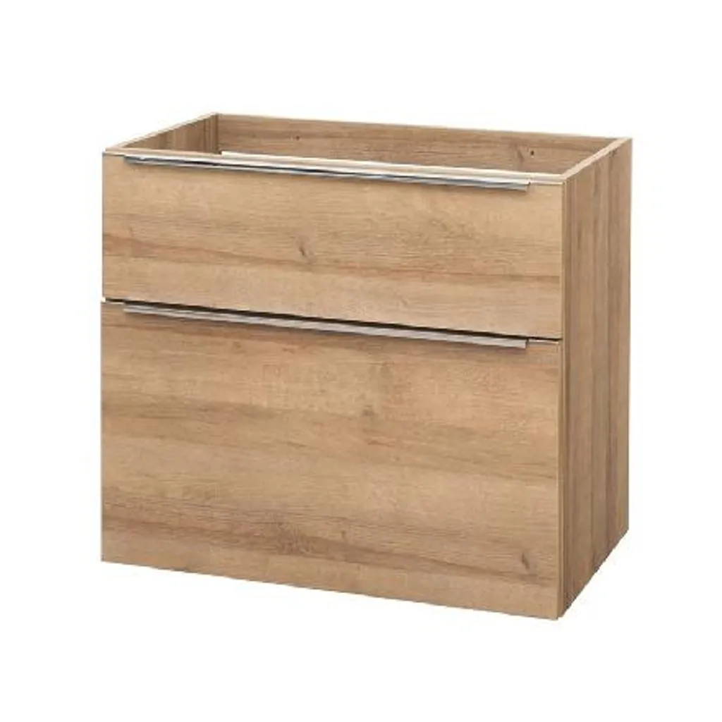 Meuble sous-vasque 80cm Mereo Mailo chêne CN521S à 2 tiroirs