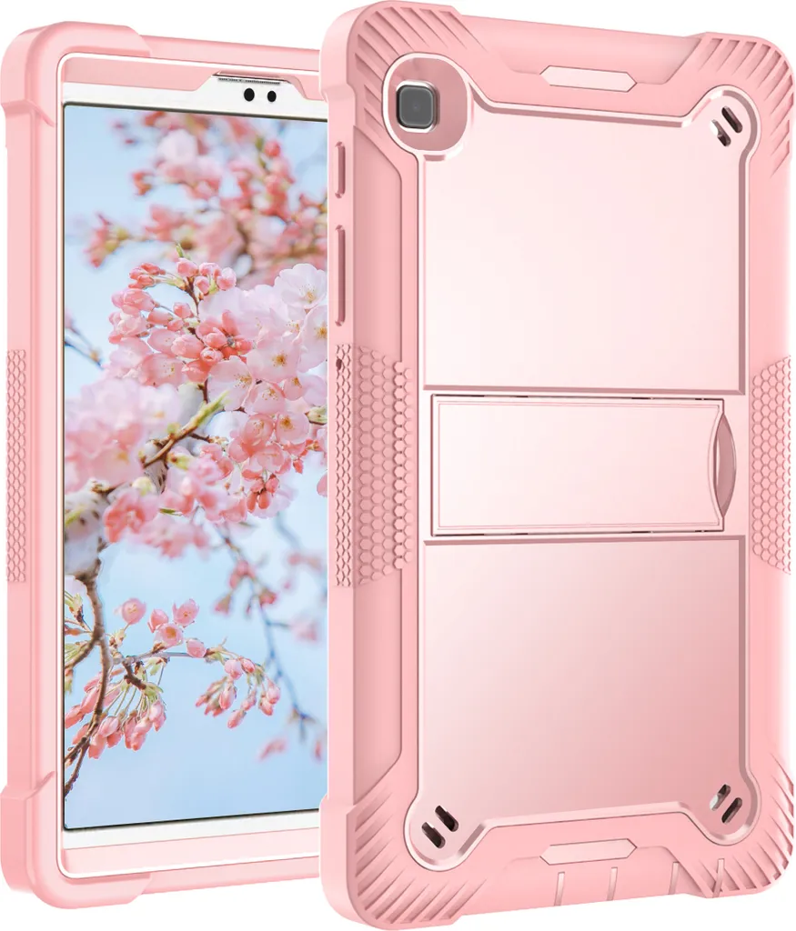 Custodia per bambini per Samsung Galaxy Tab A7 Lite 2021, custodia antiurto resistente e leggera con design carino, maniglia e supporto in oro