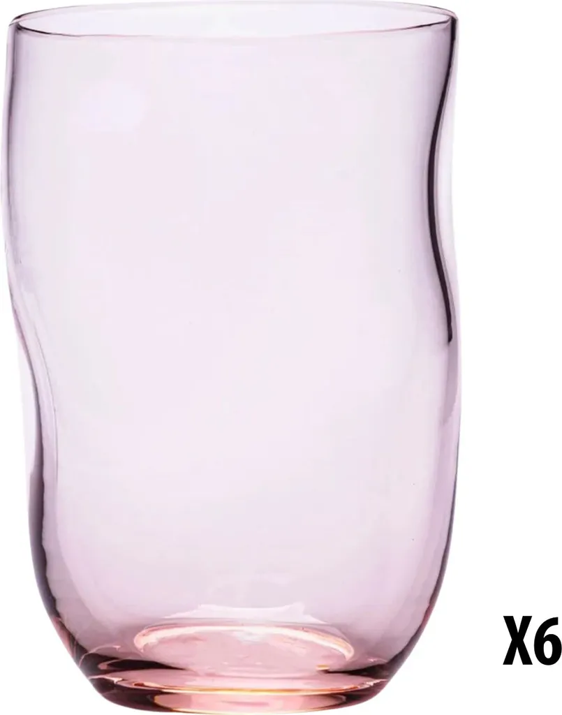 Anna von Lipa Bicchieri Rosa Squeeze Tumbler Set 6 pezzi 250ml