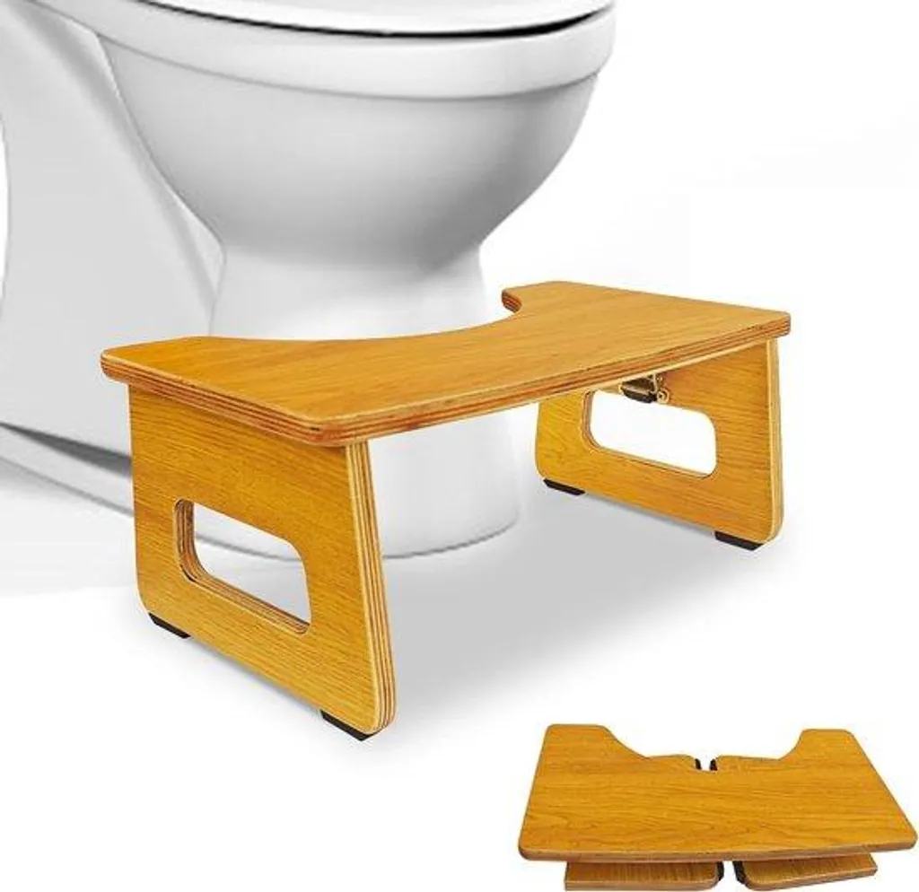 Marchepied de toilettes en bois ajustable pour adulte et enfant