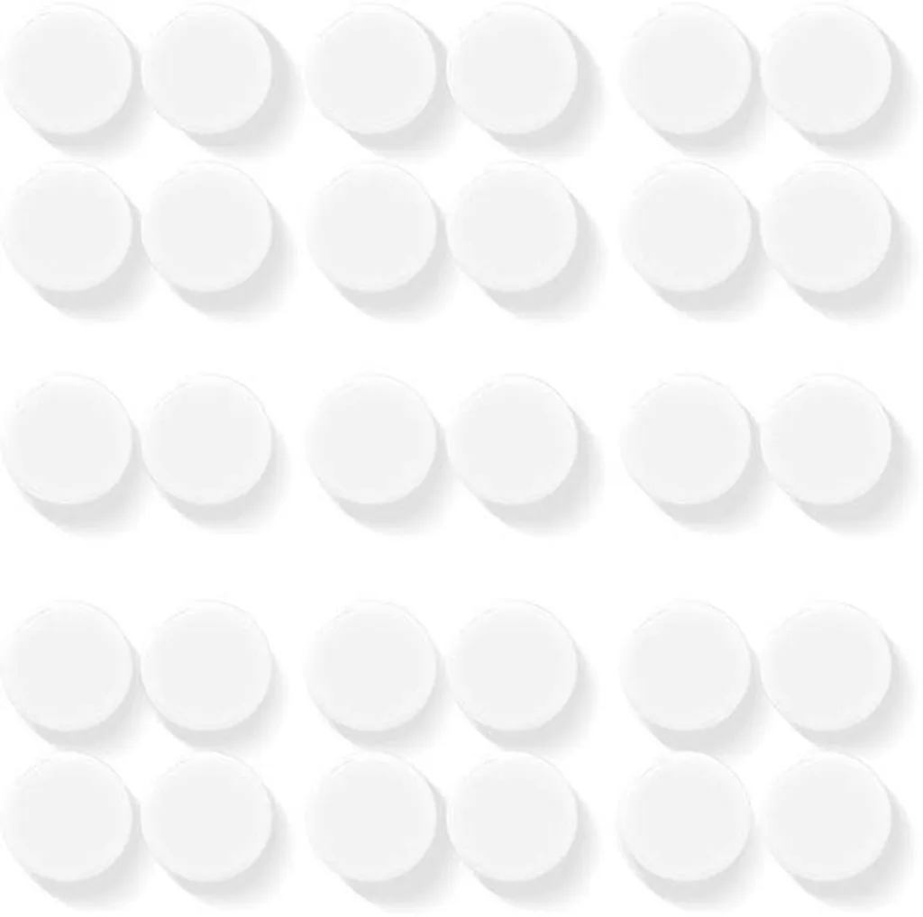 Lot de 30 Aimants Ronds Blancs Puissants pour Tableaux Blancs et Notes