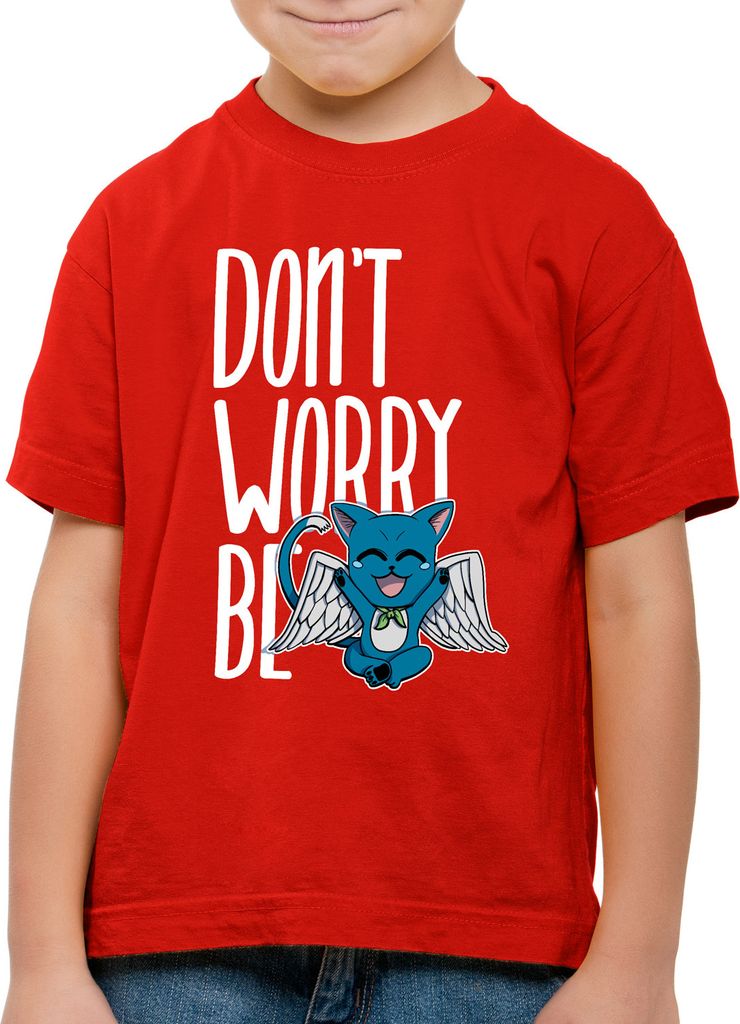 BaumwolleCloud Don't worry be Happy Kinder T-Shirt fairy anime manga japan tail