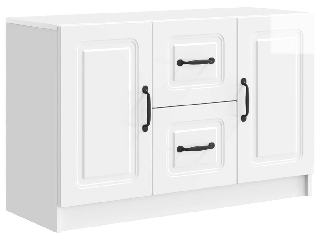 "2026 Moderne"Sideboard(1 pc) klassische - für Wohnzimmer - Standschrank/Beistellschrank - Hochglanz Weiß 89x34,5x57cm Holzwerkstoff - Kommoden D...