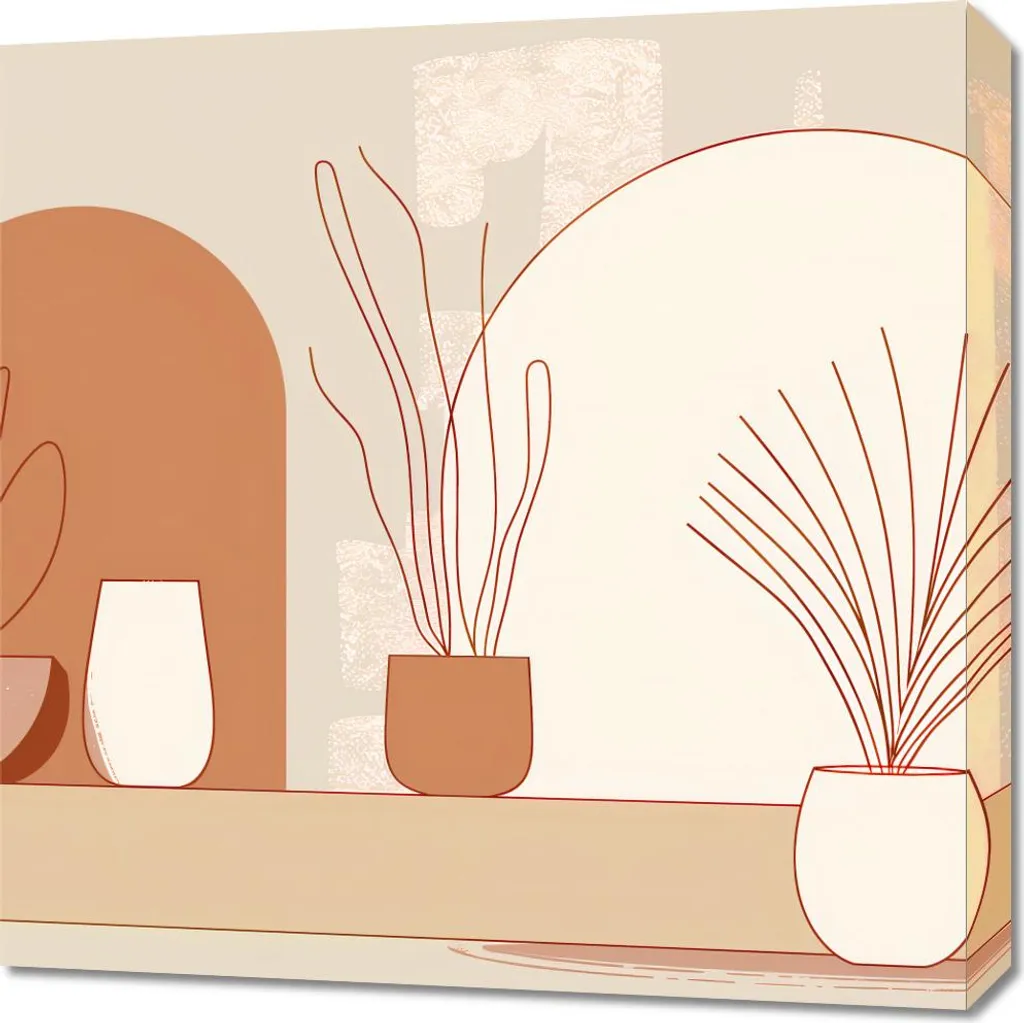 Tableau Image 60 x 60 cm Vue de la Plante pour Décoration Murale Zen