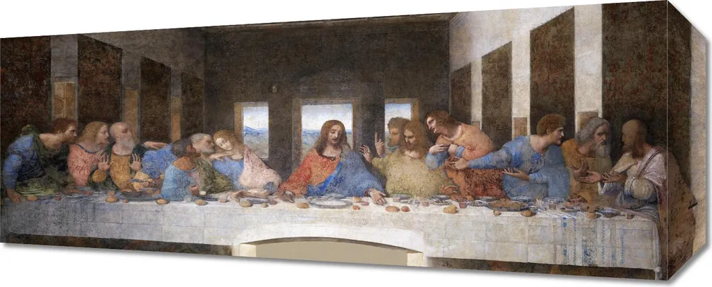 Quadro 50x20cm L'Ultima Cena, Da Vinci Vintage per il soggiorno