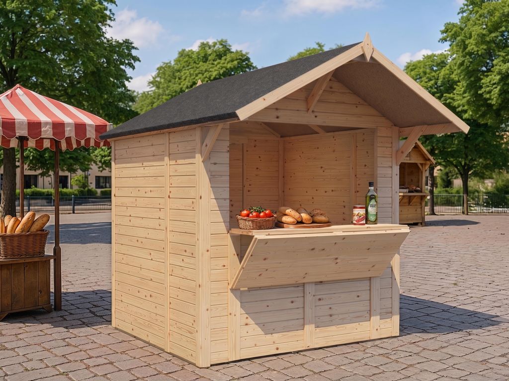 Marktstand - Verkaufsstand Niko 1 14 mm naturbelassen Produktbild 