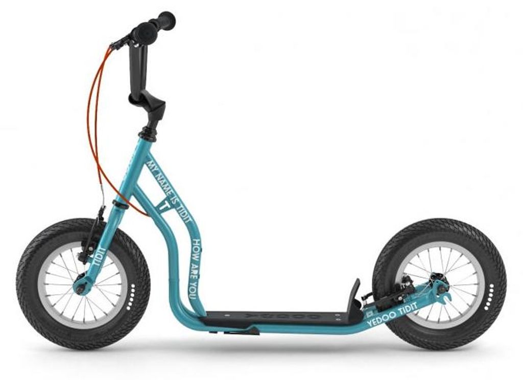 New Tidit Tretroller, TealBlau, 12 Zoll Luftbereifung, 100 kg Tragkraft, ab 5 Jahre