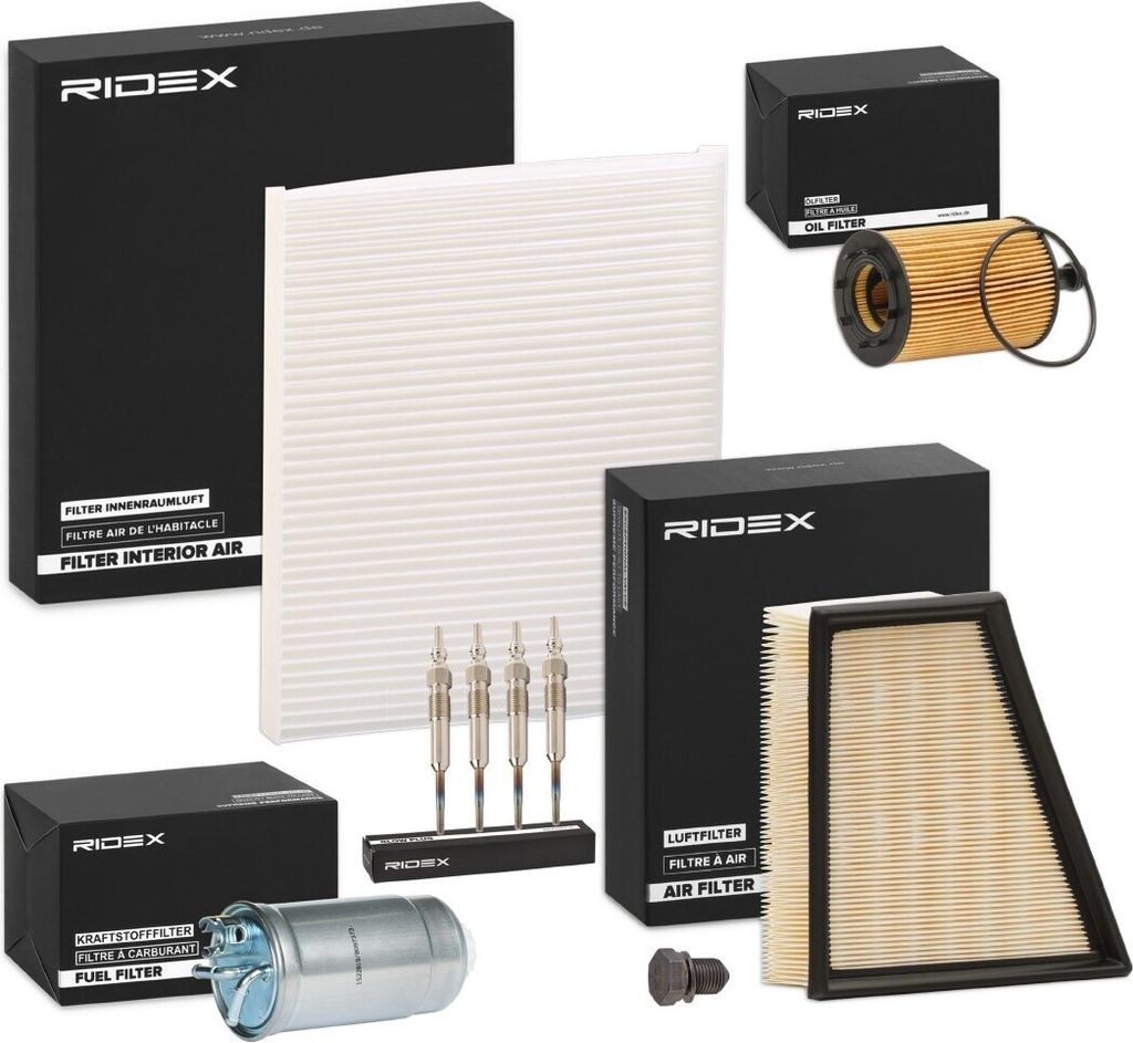 RIDEX Inspektionspaket Filterset für VW POLO (9N) für SEAT Ibiza III Schrägheck (6L)