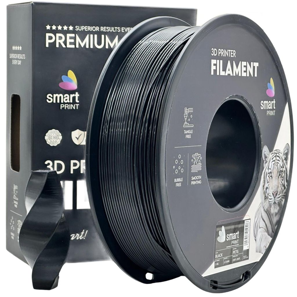 Filament Smart Print Pet-G 1.75Mm 1Kg Czarny | Black Zdjęcie produktu 