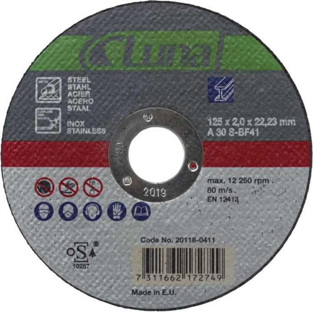 Trennscheibe 125x1,6x22 mm
