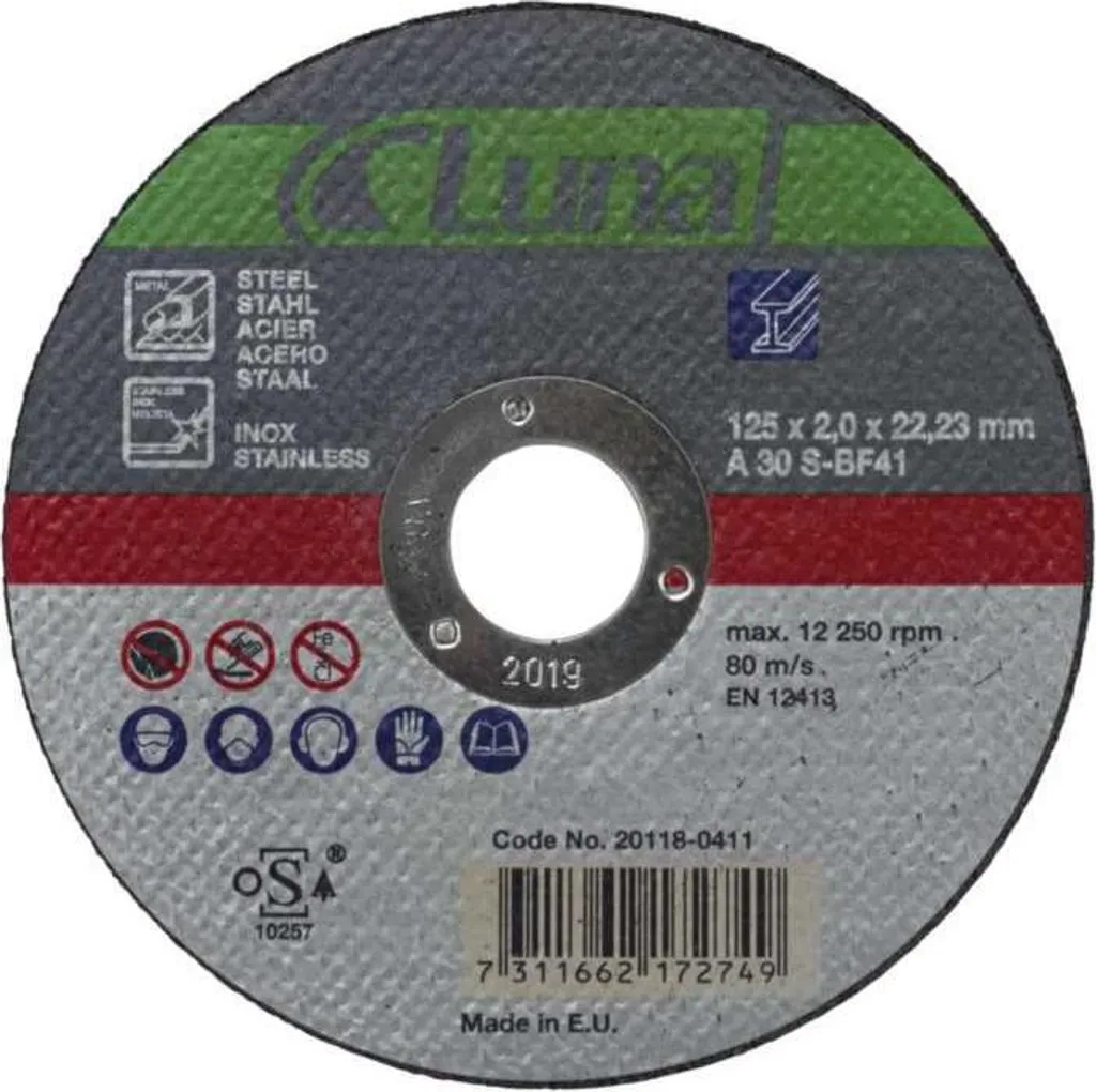 Disco Abrasivo per Taglio Inox 125mm x 1,6mm - Precisione e Pulizia