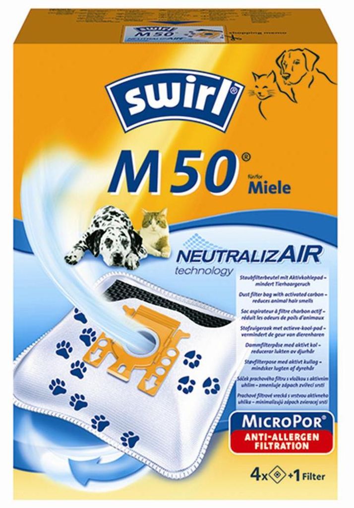 Swirl M 50 NeutralizAir, Staubbeutel, Weiß, Miele, S 290... Produktbild 