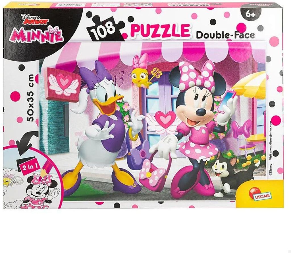 K3yriders Disney Junior Minnie Maus Wendepuzzle 108 Stcke Mehrfarbig 6 Years Mehrfarbig 6 Years