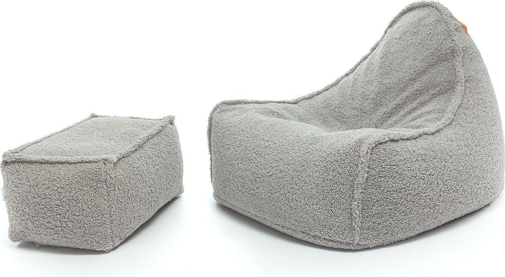 Ecopuf, Sitzkissen mit Fußstütze, Sessel Bean Bag, Sitzsack, Innen und Außen