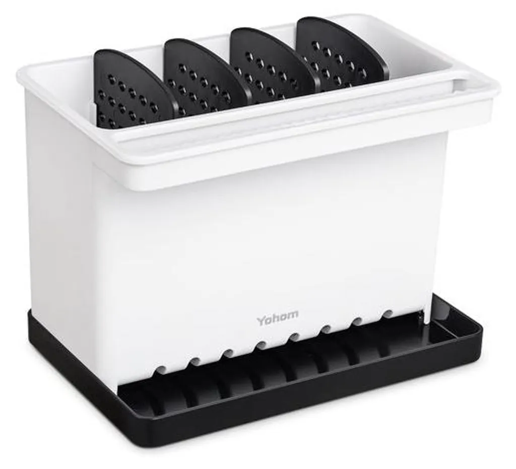 Rangement évier anti-moisissure caddy porte-éponge avec égouttoir