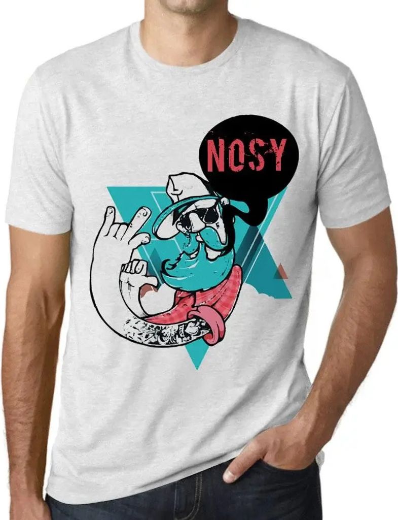 Herren Grafik T-Shirt Funky Grampa Nosy Öko-Verantwortlich Vintage Jahrgang Kurzarm Lustige Druck Geburtstag Geschenk Mann