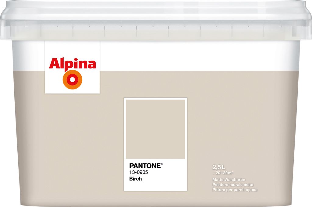 Alpina Wandfarbe Pantone matt birch 2,5 L Produktbild 