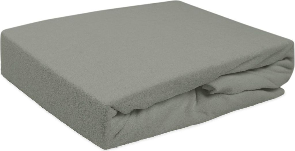 Lenzuolo con elastico, spugna 160x200cm, grigio Immagine del prodotto 