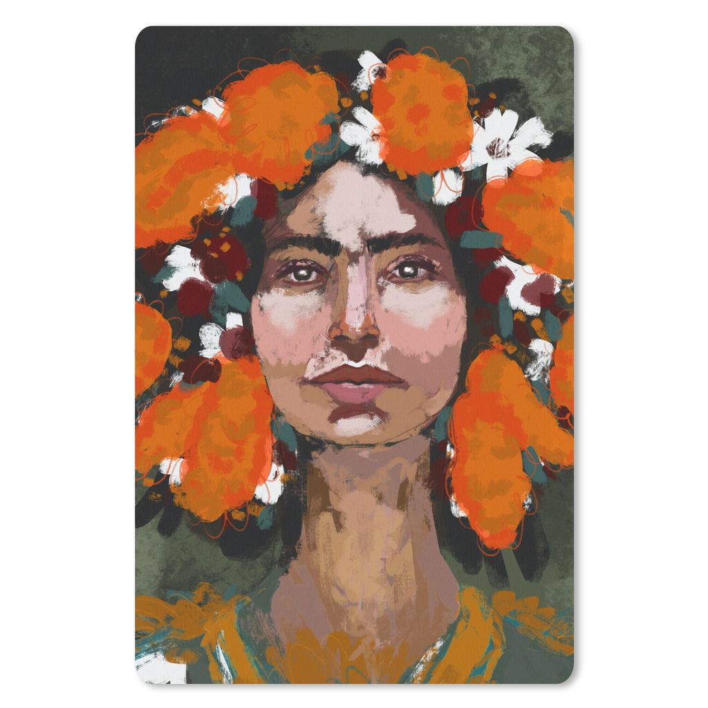 MuchoWow Mauspad Mousepad Abstrakt - Frau - Porträt - Gemälde 40x60 cm - Mousepads - Maus Mat - Pad - Mausunterlage - Schreibtisch Accesoire