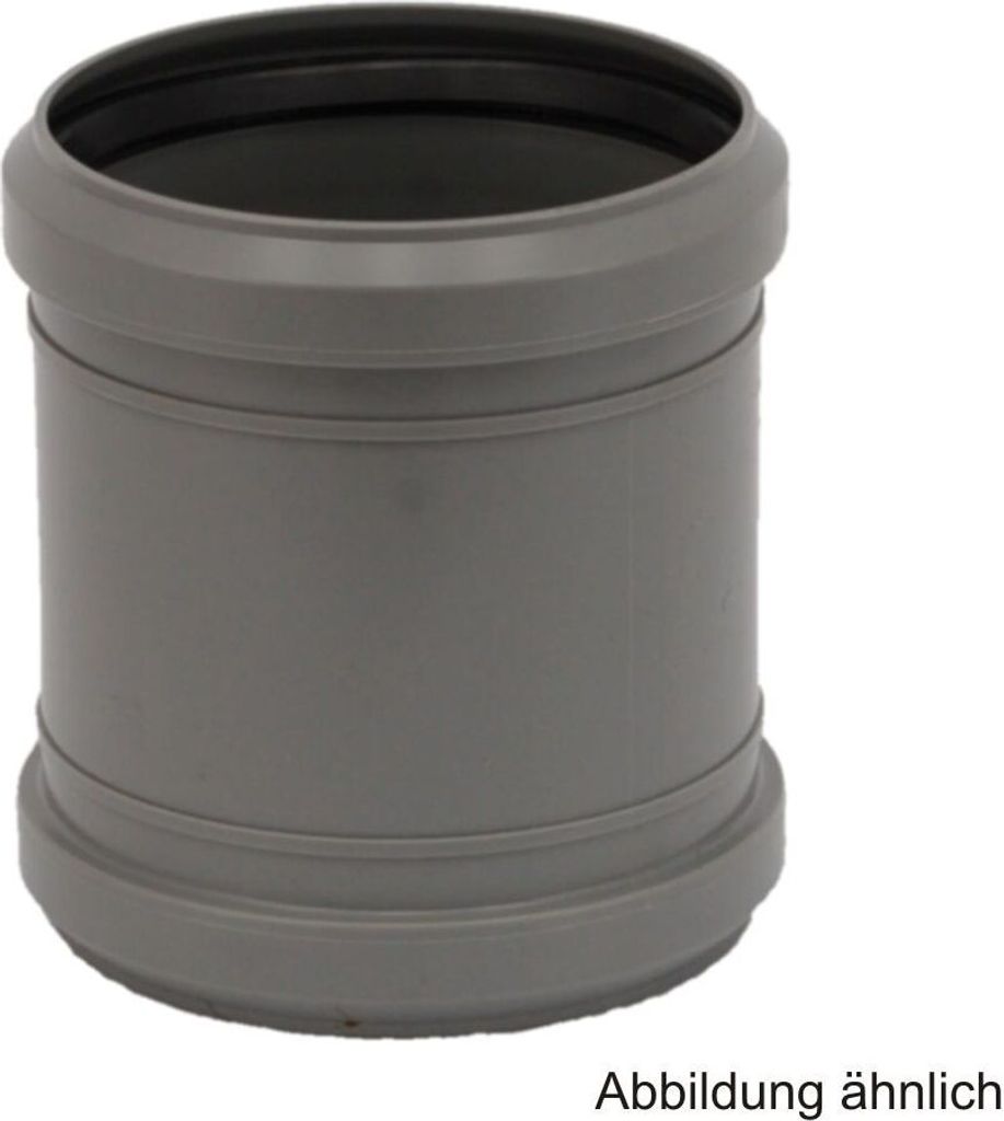 HT Muffe Ø 110 mm, mit Mittelsteg/Anschlag und beidseitiger Produktbild 