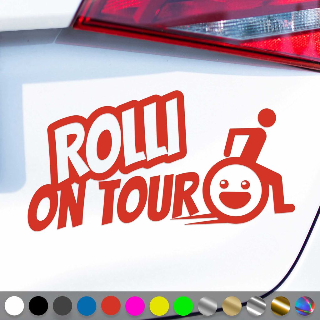 PantherPixel Rollstuhlfahrer Aufkleber Rolli on Tour Produktbild 